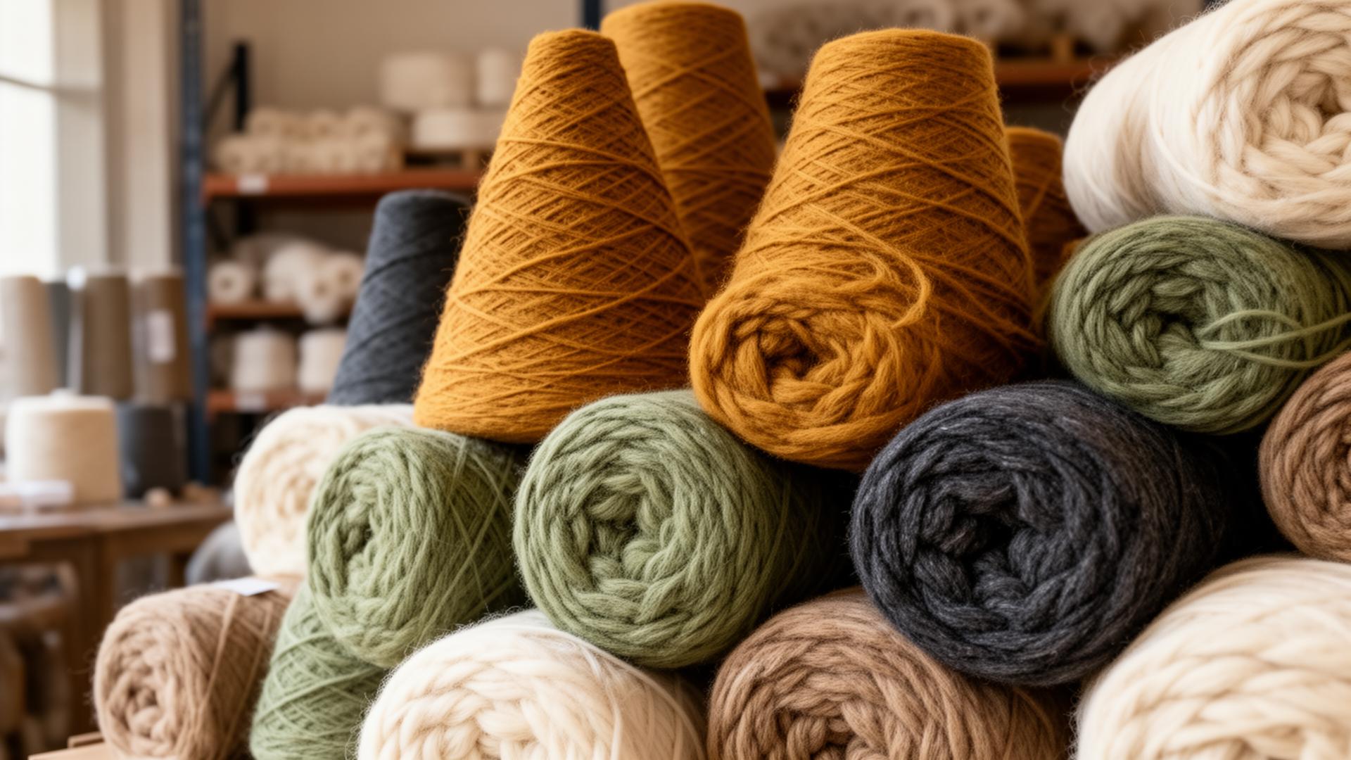 Italian wool yarn cones